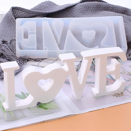 Miniatura 5 de Molde de resina 3D con forma de corazón, romántico para manualidades, bodas, decoración de mesa, regalo del día de San Valentín (2)