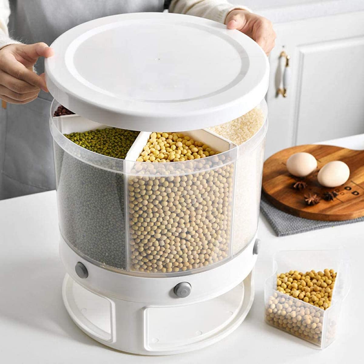 Frascos De Almacenamiento Sellados, Contenedores De Almacenamiento De Alimentos, Ideales para Granos para Mantener Los Alimentos Secos Y Frescos.