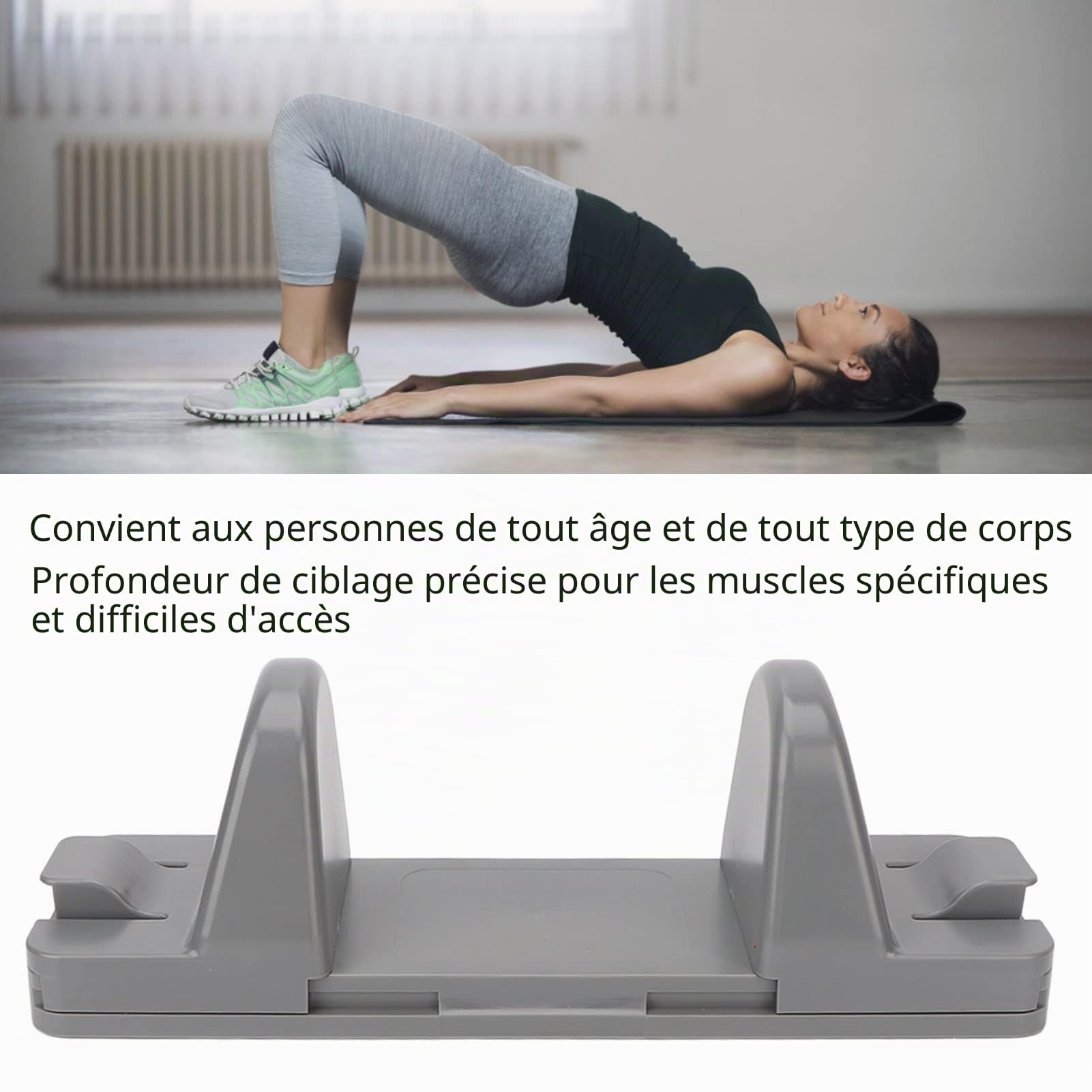 Outil De Libération des Muscles du Psoas, 2pcs Outil De Massage des Muscles du Psoas Réglable Hommes Femmes Portable Outil De Libération des Fléchisseurs de la Hanche des Tissus Profonds du Dos(gris)
