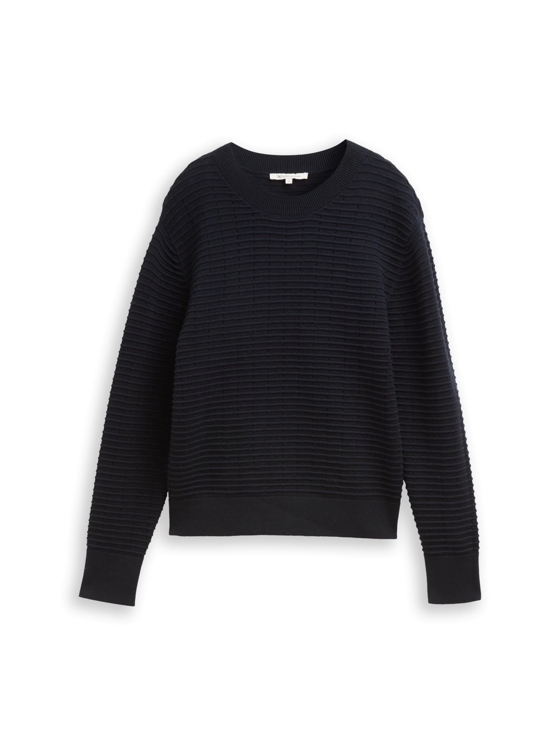 TOM TAILOR Denim Damen Strickpullover mit Rundhalsausschnitt