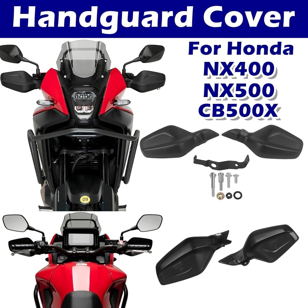 Handguards Passend für Honda CB500X NX400 NX500 2022–2024. Handschutz, Windschutzscheibenschutz, Motorrad-Handprotektoren(Matte Black)