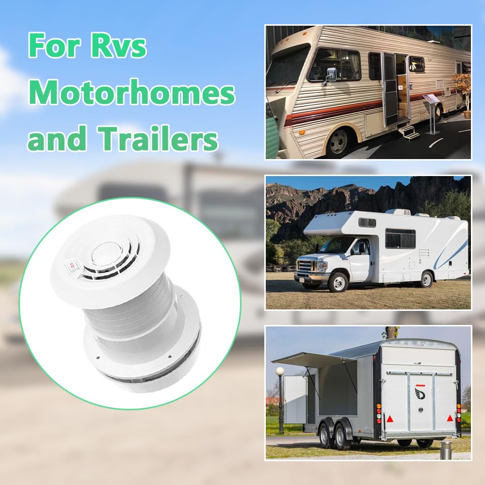 MASO Exhaust Cooling Fan 12V RV Motorhome Roof Vent Ventilation 3W 1800RPM 60CFM Mushroom Shaped Energy-saving for Homes Trailer Travel Caravan - Image 3