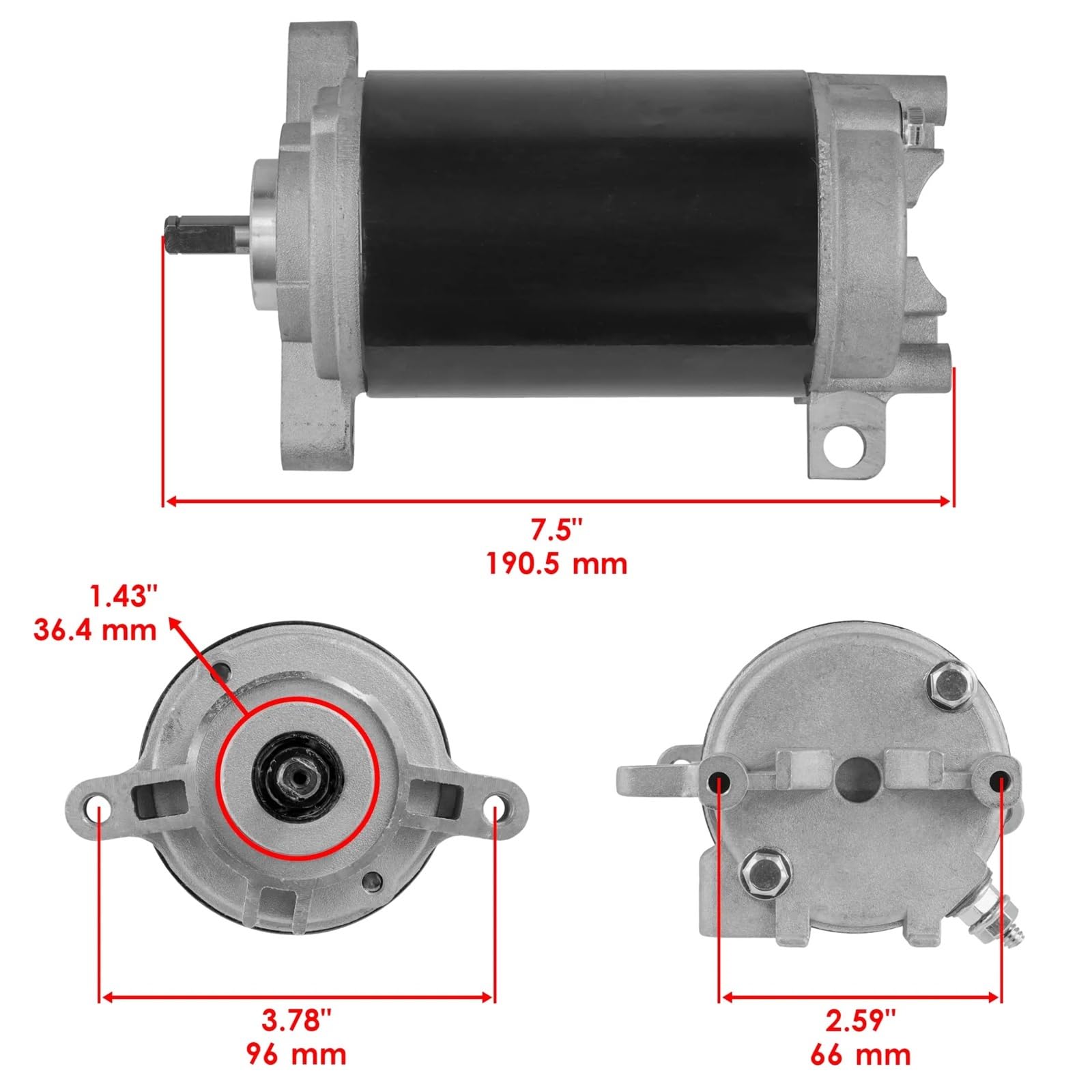 Motorino di avviamento compatibile con fuoribordo OMC Johnson Evinrude