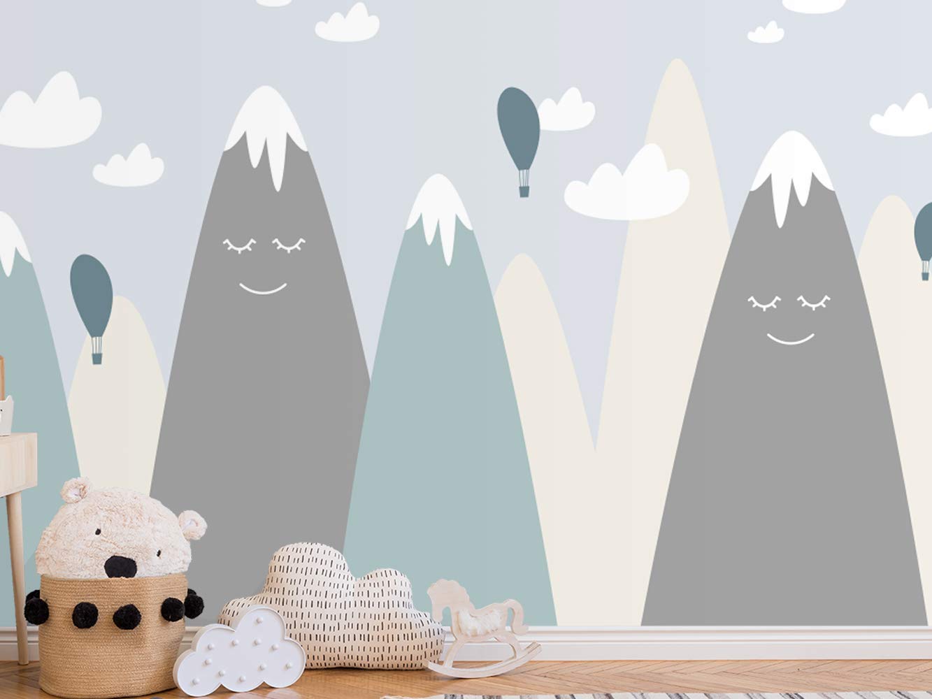 Oedim Fotomural Infantil Vinilo para Pared Montañas | Mural | Fotomural Infantil Vinilo Decorativo |350 x 250 cm | Decoración comedores, Salones, Habitaciones
