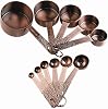 Copper Measuring Cups Set, Stainless Steel Measuring Cups, Copper Plated Measuring Cups, 5 Measurer cups, Metal Measurement Cups for Baking & Kitchen