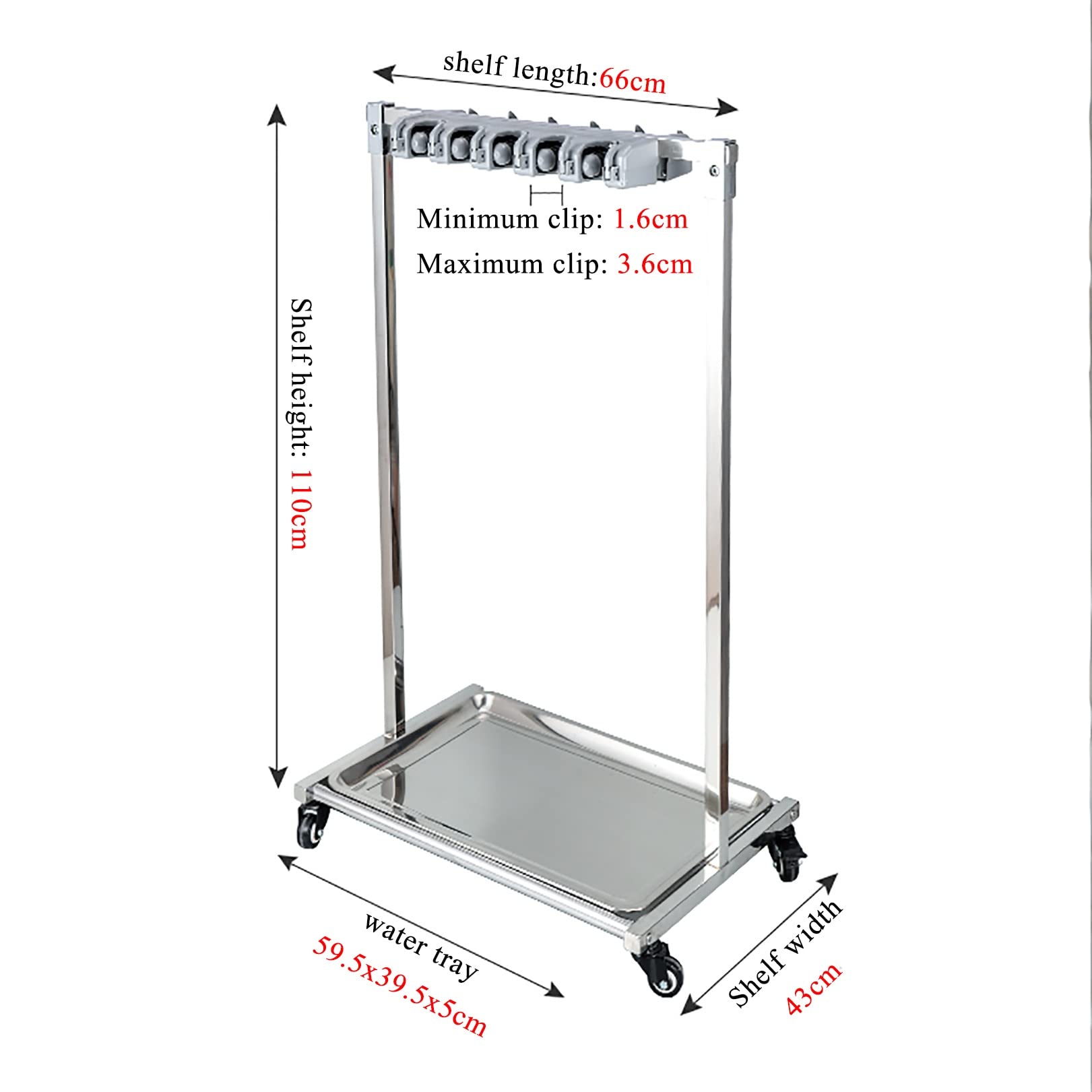 Camions à Main Mobiles Support Mobile pour Balai et vadrouille Mettre des vadrouilles humides, étagère de Balai pour vadrouille sur Pied Amovible Support de Rangement d'outils en Acier Inoxydable po