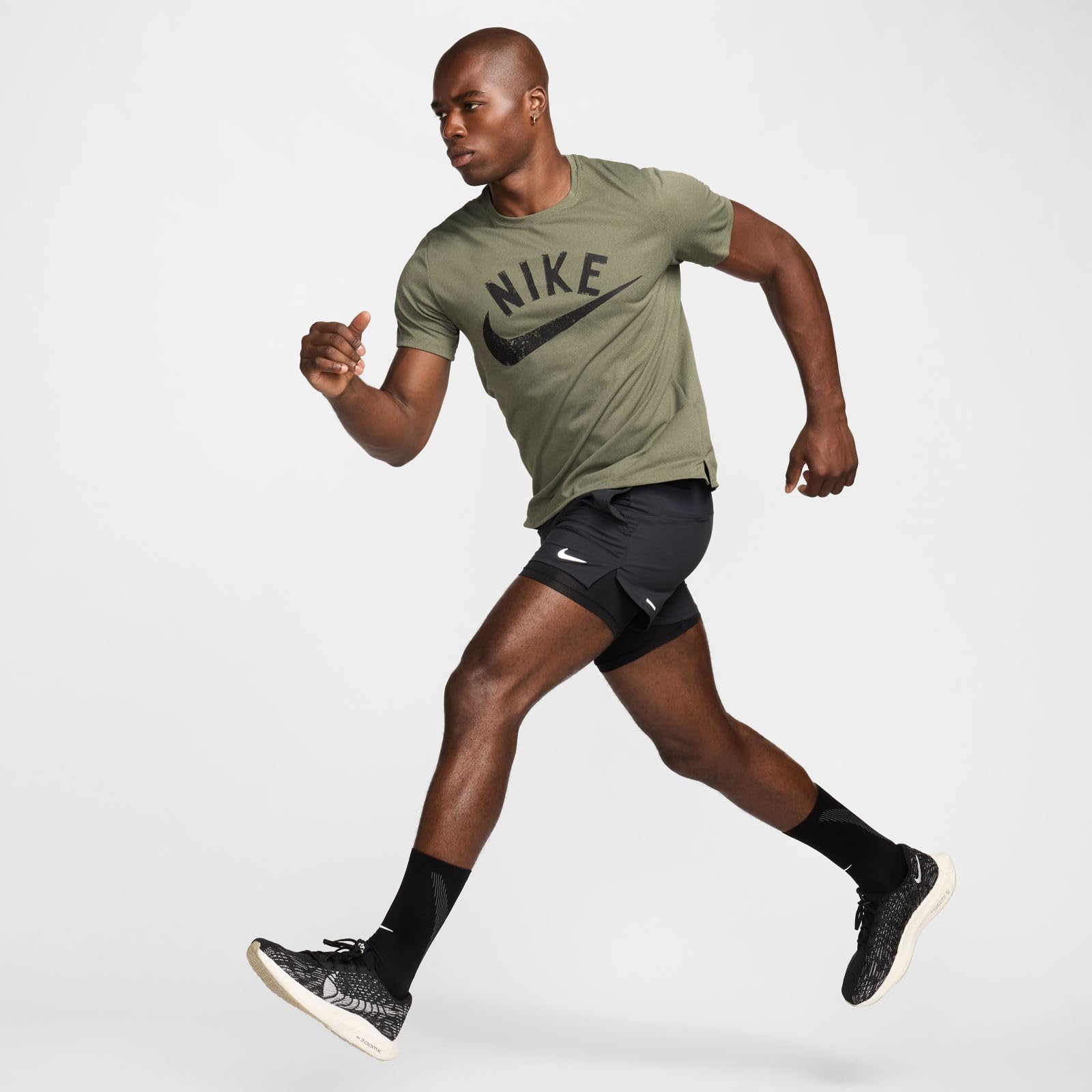 Nike Herren M Nk Df Miler Swoosh Ss Top Shirt