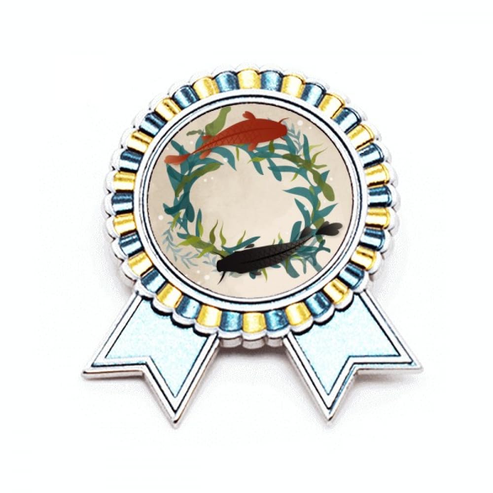 Broche poisson Winner Award en métal accessoire mode taille M - 4