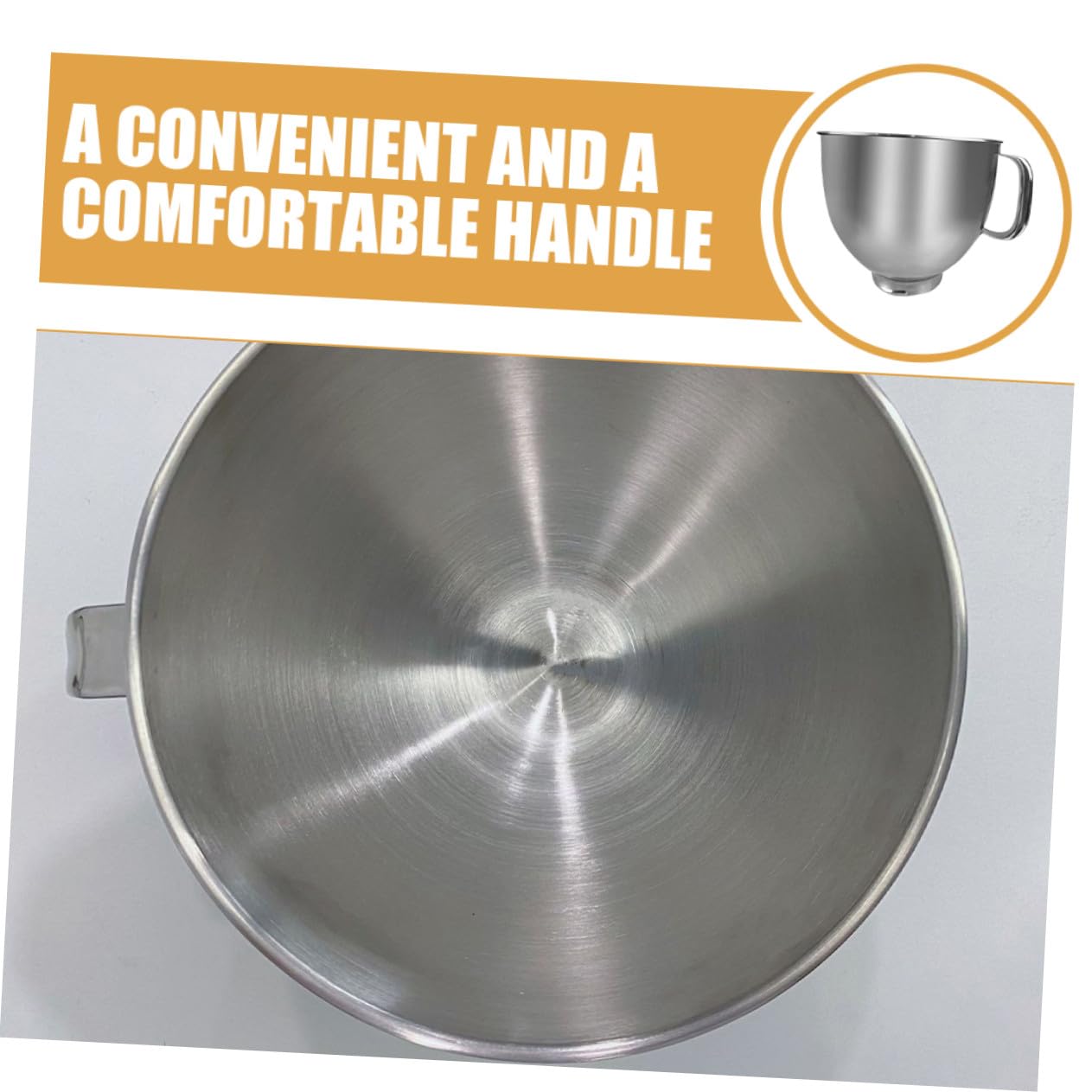 Ciotola per Impastatrice Ciotola Resistente e Versatile 4,5 l in Acciaio Inox Compatibile con Mixer da Cucina per Preparazioni Domestiche