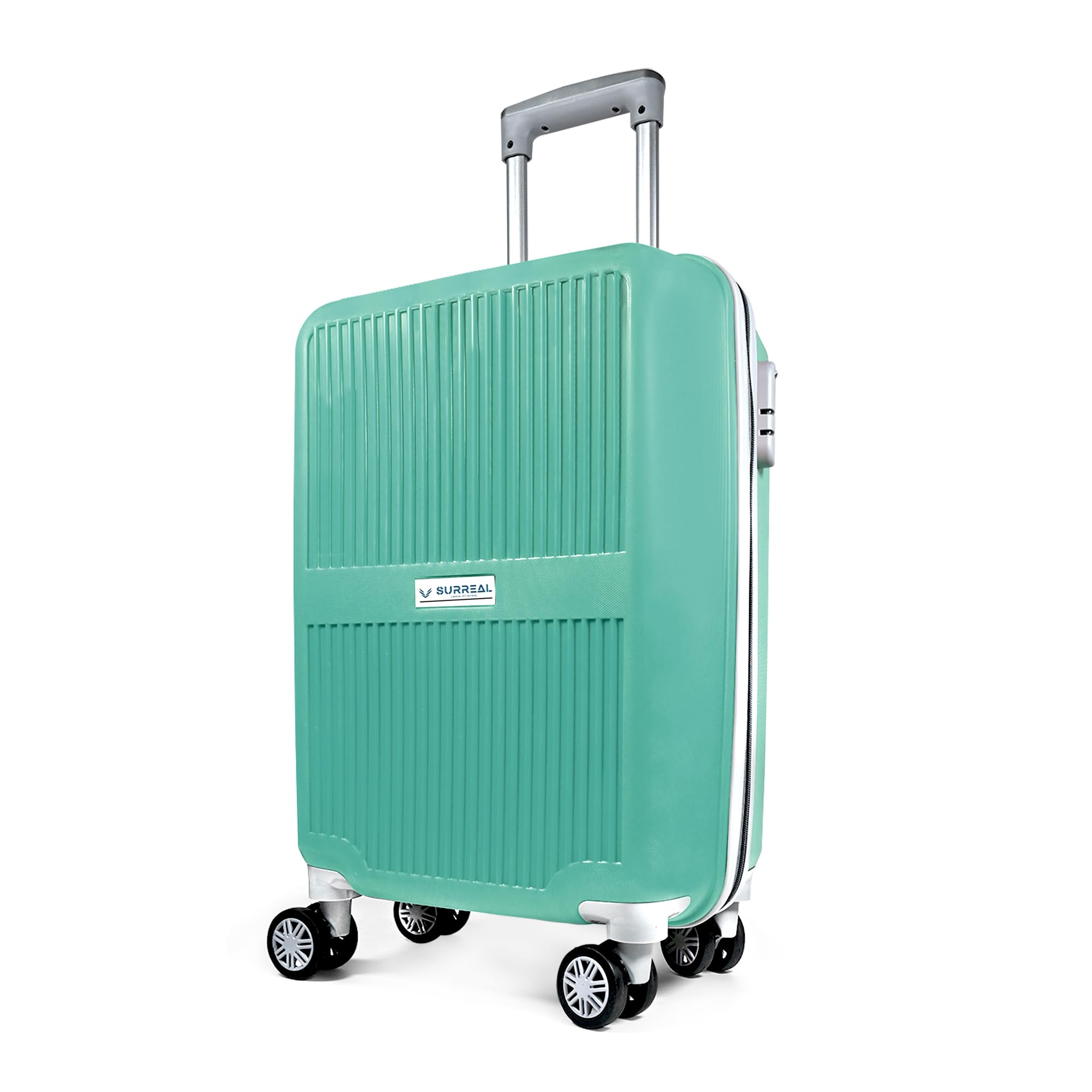 surreal 55 Cms Cabin Trolley Bag Hard Case Polycarbonate 8 Wheels 360 Degree Wheeling System Luggage, Trolley Bags for Travel, Suitcase for Travel (Turquoise)-picture-26