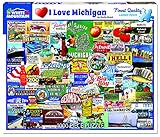 White Mountain Puzzles Michigan Collage - 1000 Piece Jigsaw Puzzle