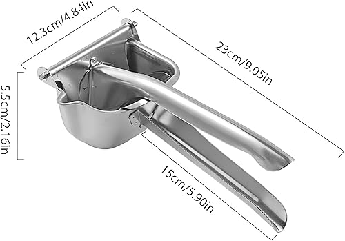 Miniatura 2 de Manual Squeeze Juicer - Manual Juice Extractor, Stainless Citrus Presser for Lemon Juicing, Handheld Fruit Crusher with 304 Stainless Steel Build,