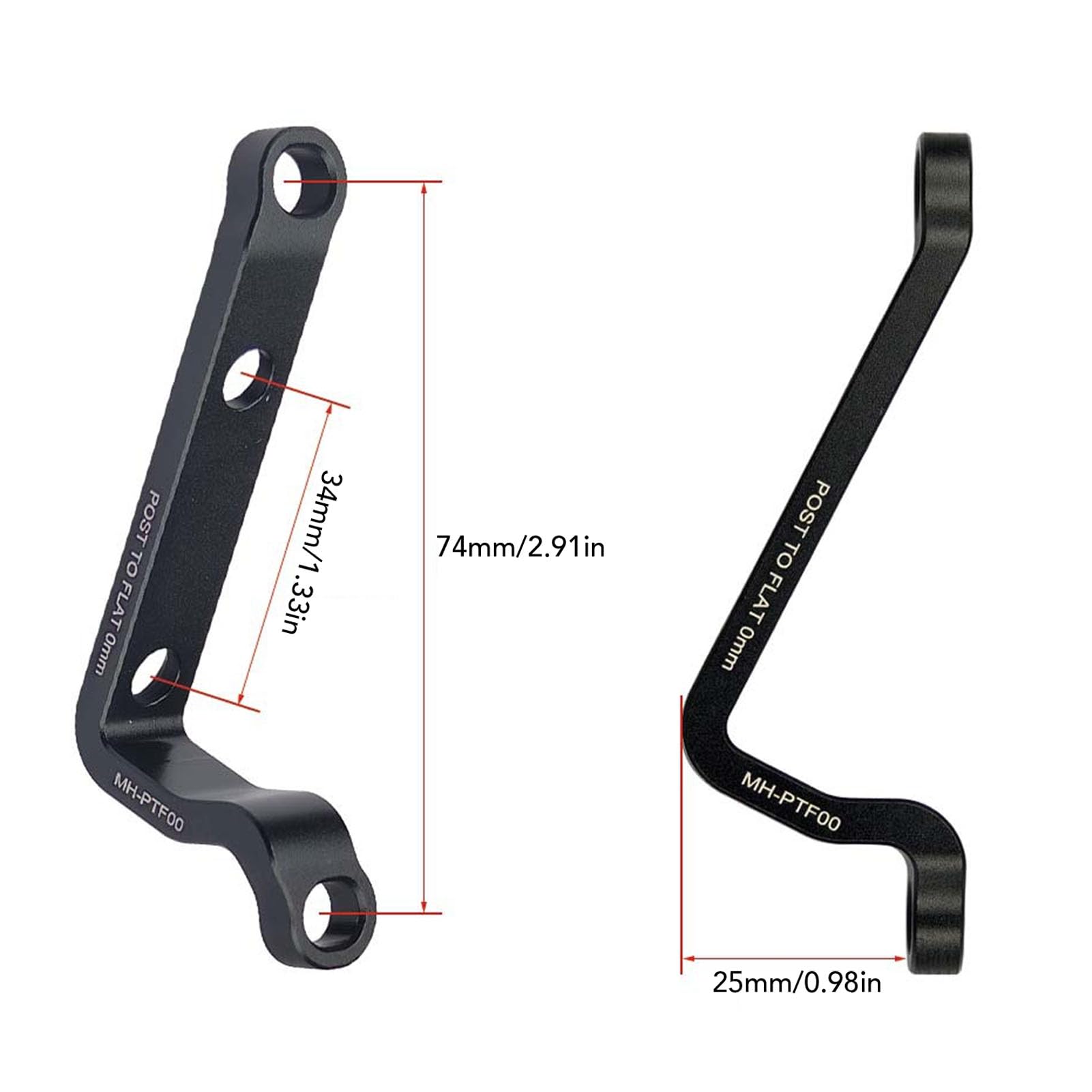 WOHPNLE 160mm Disc Brake Adapter, Mountain Bike Brake Caliper Mount Adapter with Aluminium Alloy for Brake Disc Conversion Brake Adapter Rotor Black