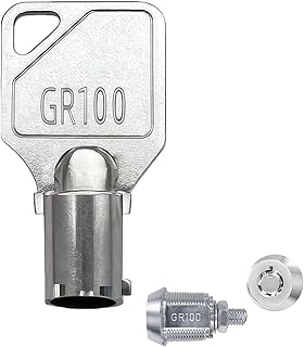 GR100 Tubular Key for Commercial Washer Door, Service Panel, Coin Machine, Compatible with Maytag, Whirlpool, HPC, Speed Queen ESD Lock (1 Pcs)