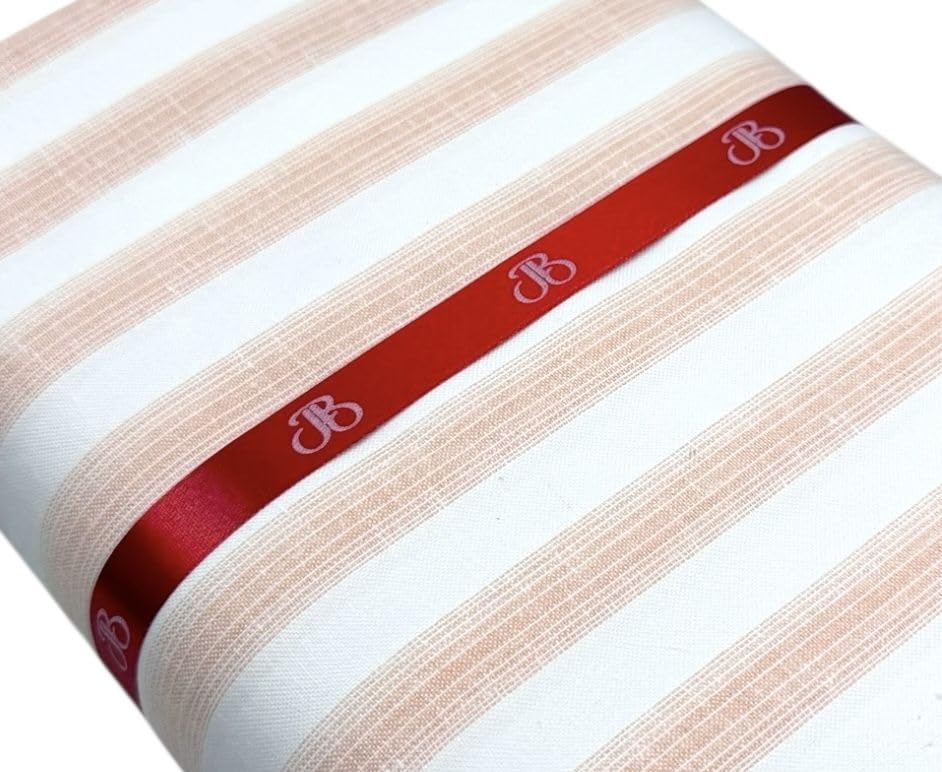 Image of JHABAK'S Unstitched Striped Shirt Fabric for Men - Cotton Linen Blend Lining Material - Shirt and Kurta Piece Cloth