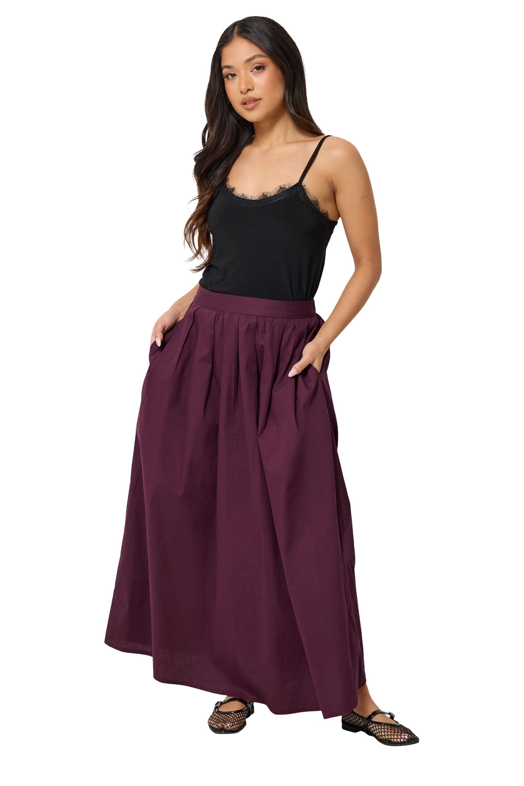 PixieGirl - Women's - Maxi Skirt - Size 8 - Plum