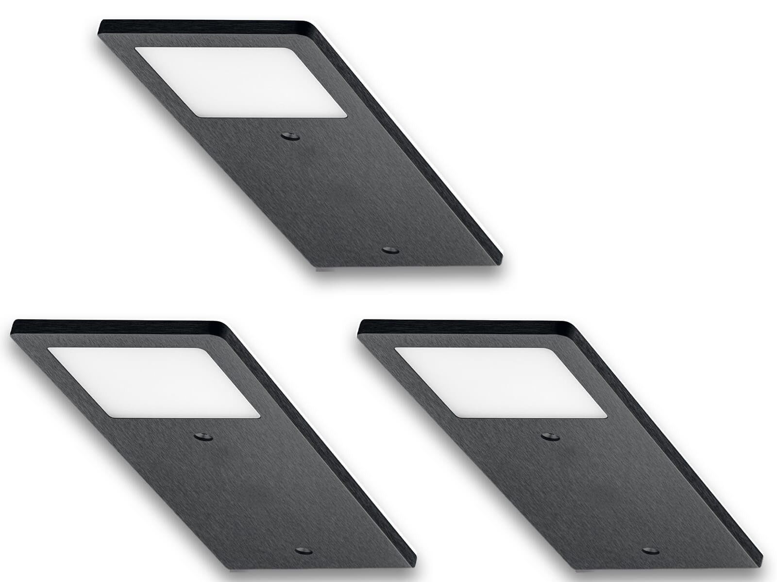 HÄFELE - 833.77.452 Unterbauleuchte Loox5 LED 3100 Connect Mesh Schwarz 3-er Set