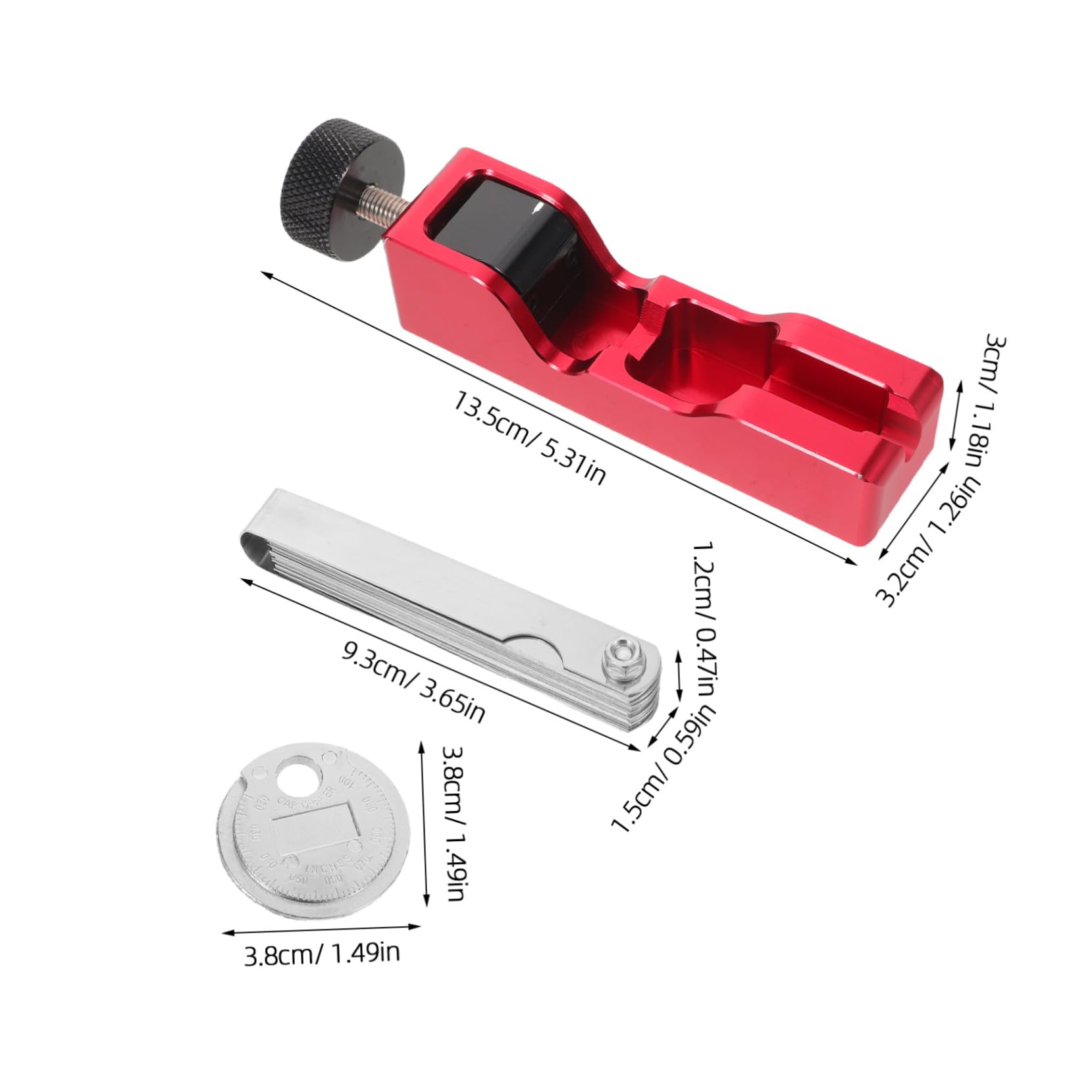 Zerodeko Kit di Regolazione Gap Candele in Alluminio con Spessimetro per Misurazione Professionale, Strumento per Riparazione Candele Auto e Manutenzione Motore