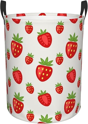 Cesta de lavandería plegable grande con asas, cesta de almacenamiento redonda de fácil transporte, canasta de ropa sucia, cesta de manta para