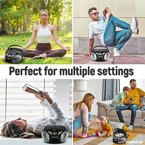 Magnavox MD6924 Portable Top Loading Cd Boombox With Am/Fm Stereo Radio In Black | Cd-R/Cd-Rw Compatible | Led Display | Aux Port Supported | Programmable Cd Player thumb #5