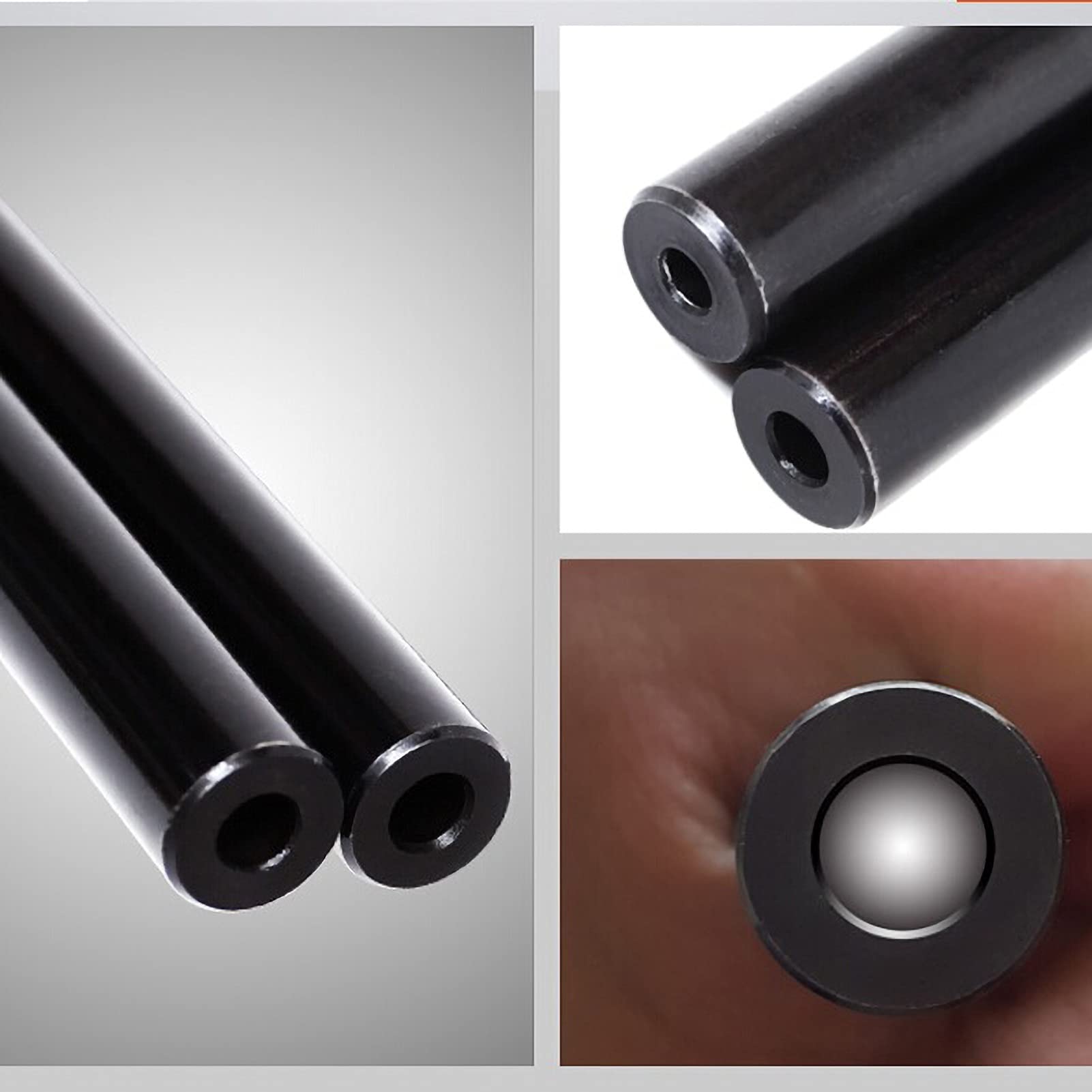 Tube rond en acier doux, Tube en acier hydraulique, diamètre extérieur 16 mm, diamètre intérieur 10-14 mm, épaisseur de paroi 1-3 mm, longueur 500 mm, 1 pièce(OD 16mm*10mm ID)