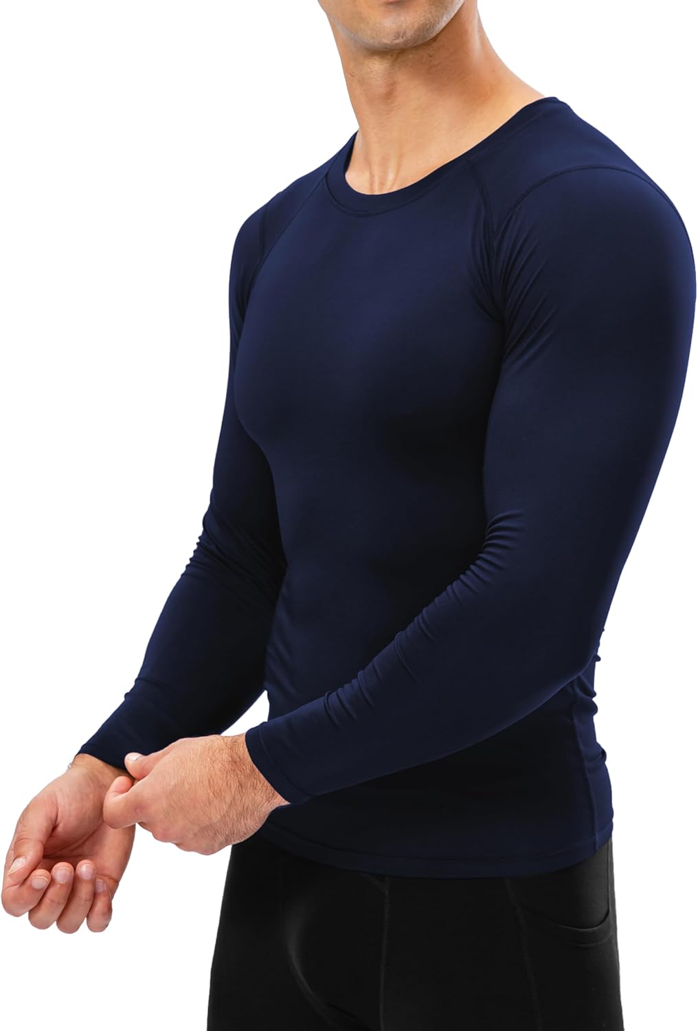 Compression Shirts Men Long Sleeve Athletic Thermal Shirt Workout Cool Dry Running Tops Sports Gym Undershirt Base Layer Tops