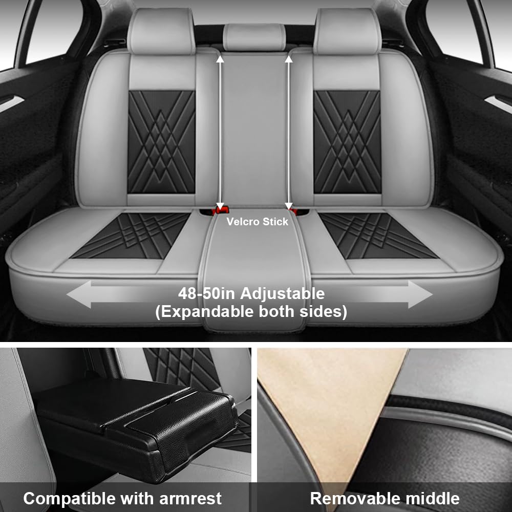 Seat Covers Fit for Subaru Crosstrek 2015-2026 Nappa Leather Waterproof Breathable Car Seat Cover Easy to Install Airbag — view 7