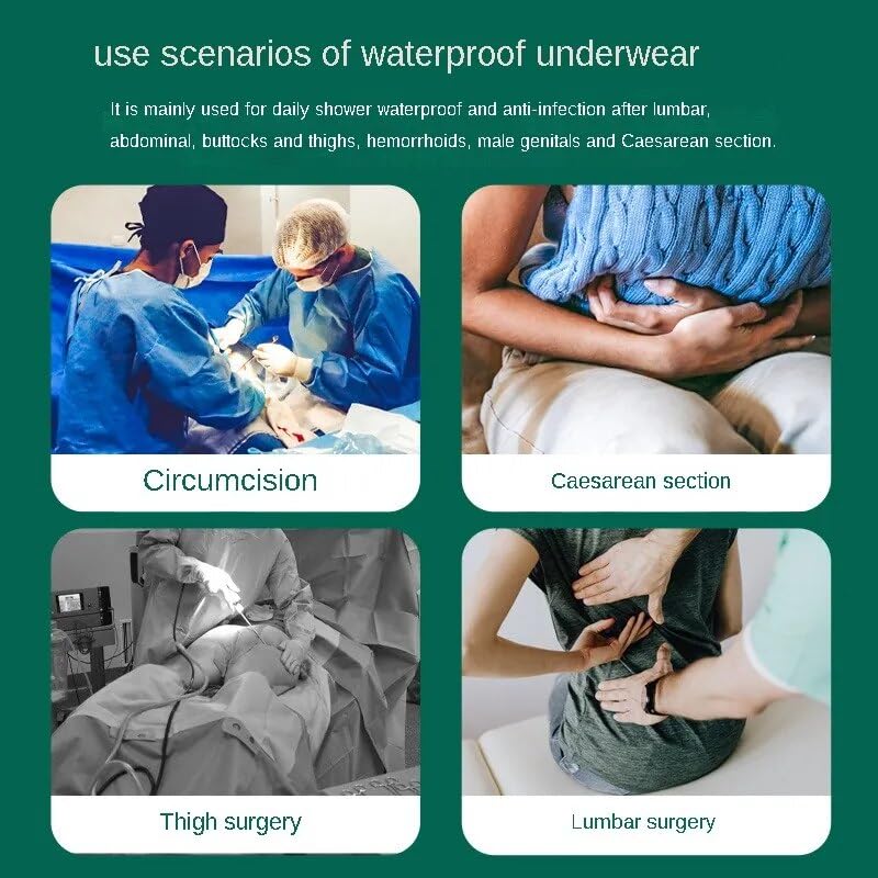 Postoperative Waterproof Underwear: Adult Hemorrhoid Surgery Waterproof Cover for Bathing (S)