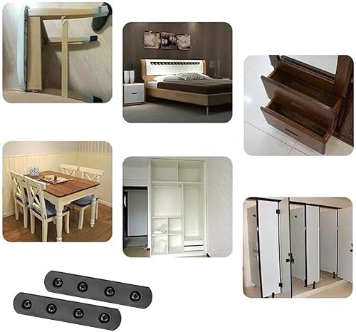 Miniatura 10 de Sumnacon 8 placas planas de acero inoxidable – Placa de reparación resistente de 4 pulgadas, soportes de esquina recta, conectores de reparación