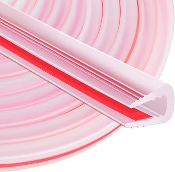 ToLanbbt Rubber Edge Trim U Channel, 3/16" Self Adhesive Sheet Metal Edge Guard Protector, EPDM Seal Strip for Car Doors, Steel Plates, Glass, Hatches, Table Corners, Fit 3/16"4.8mm, 10Ft, Clear
