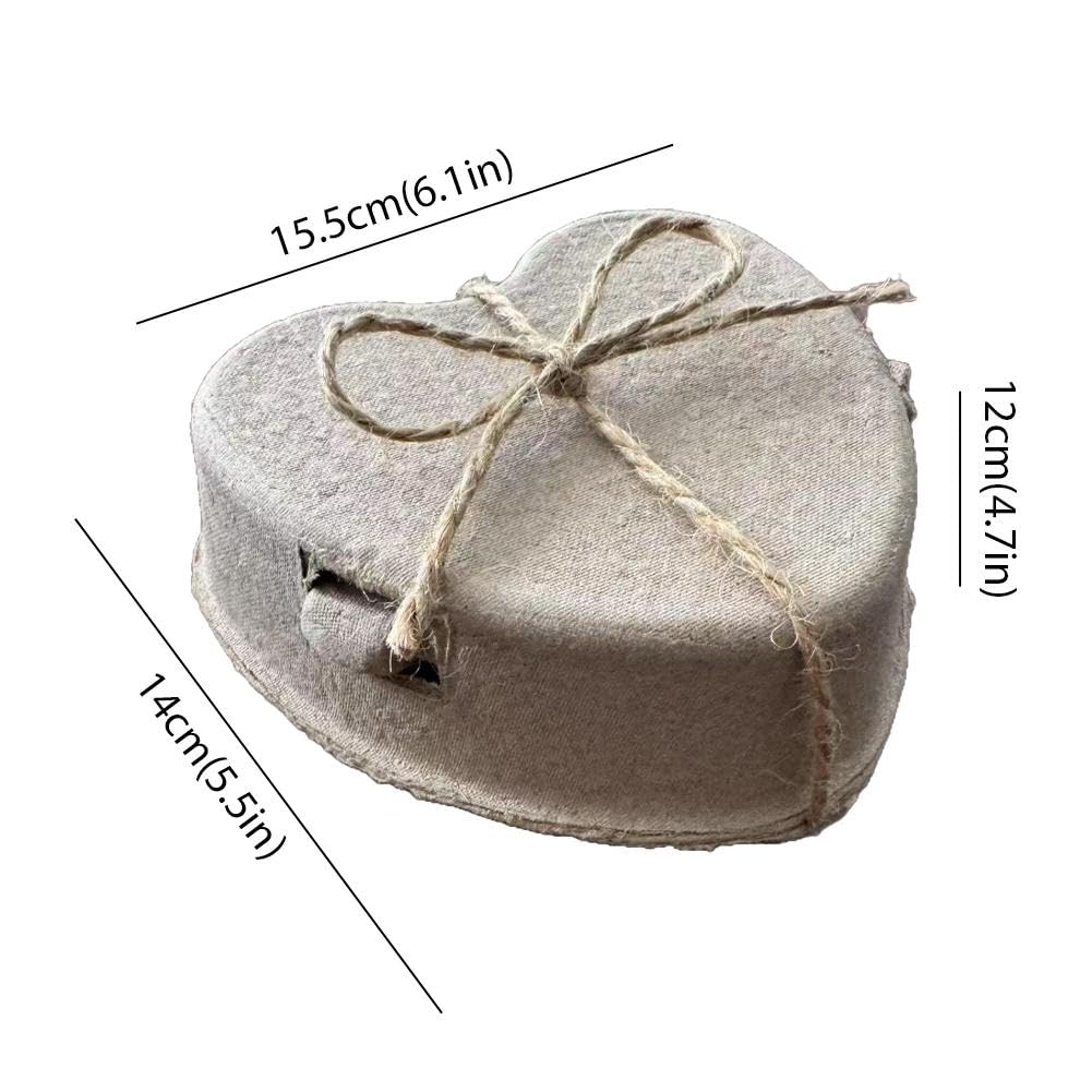 Eierkartons in Herzform, umweltfreundliche braune Zellstoffverpackung für frische Eier auf dem Bauernhof, perfekt für Feiertage und Geschenke, 80 Stück