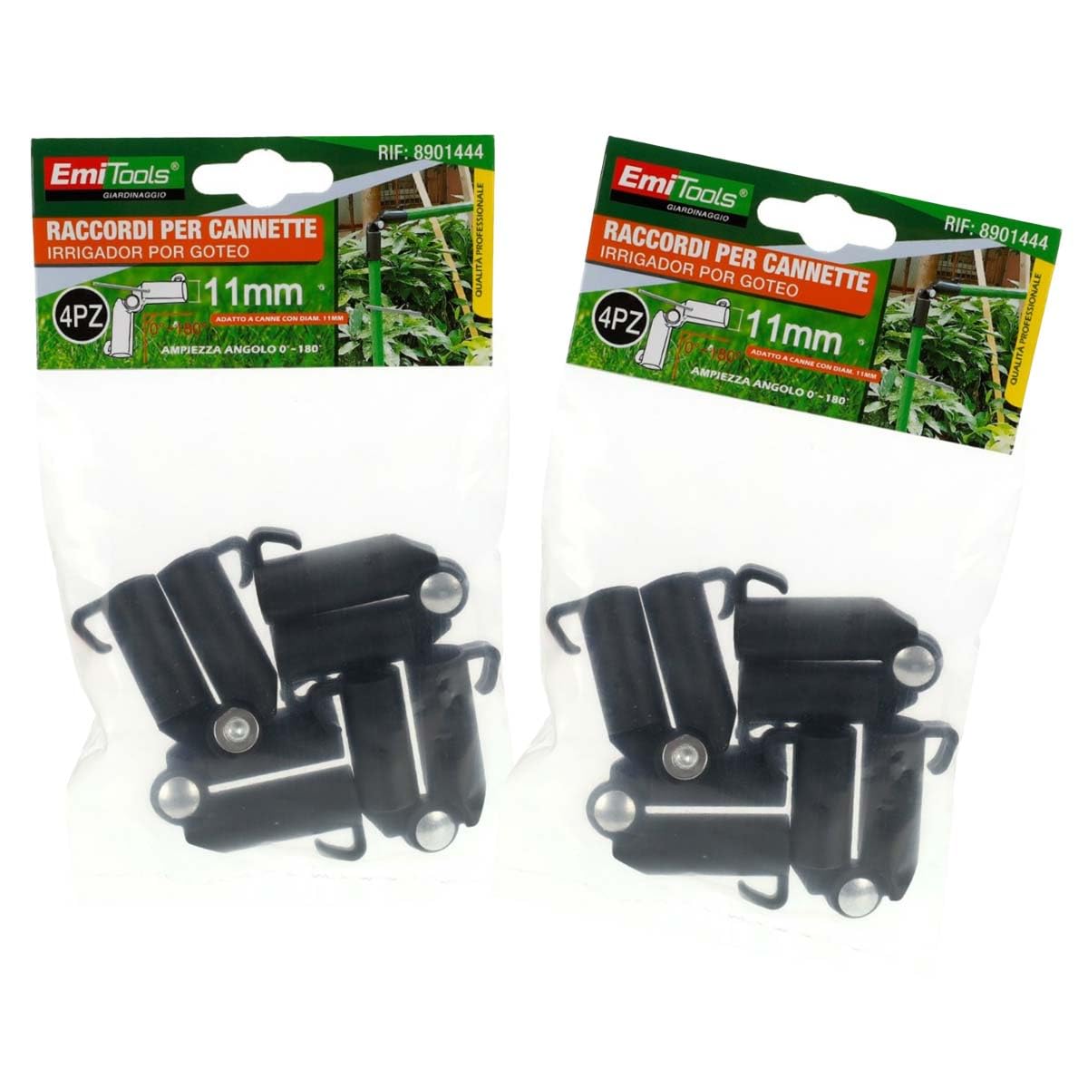 Garneck 24 Bastoncini Sostegno Per Piante Con Connettori Da 11 Mm, Altezza 30 Cm - Traliccio Per Pomodori, Cetrioli E Rampicanti