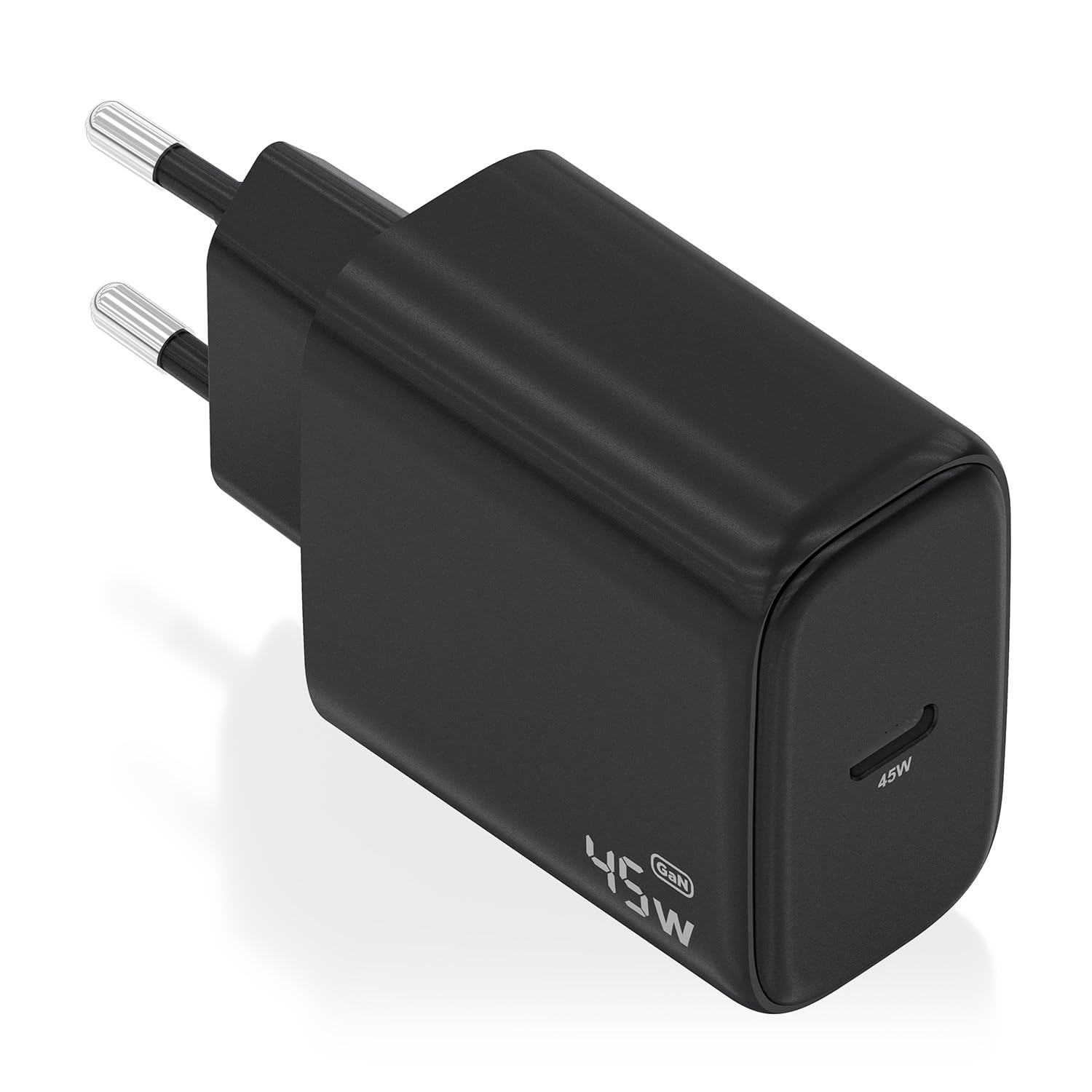 Cargador de Pared GaN Aisens A110-0970/ 1xUSB Tipo-C/ 45W/ Negro