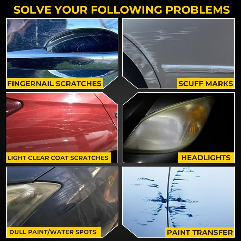 NUAN Car Scratch Remover Wax, Universal Premium Polishing Compound for Deep Scratches, 4 fl oz (120 ML), with Sponge and Cloth,White - Image 7