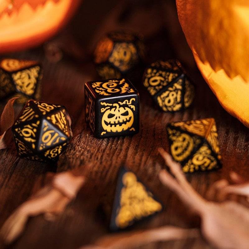 Green & Black Forest 3D Dice Set (7) Box - View #2