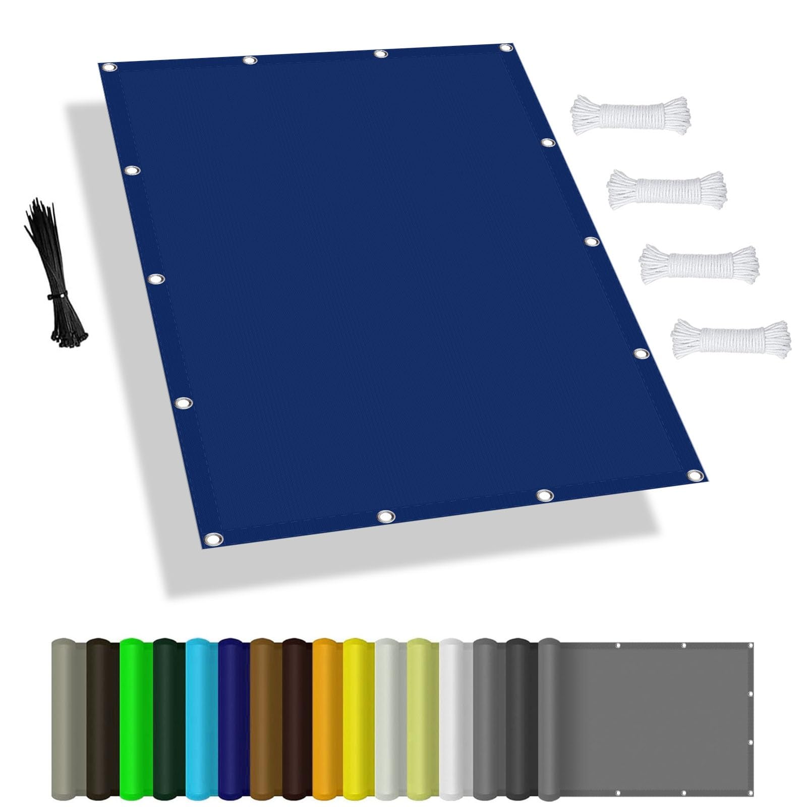 Voile d'ombrage anti-UV et imperméable 2.3x4m résistante pour balcon et cour