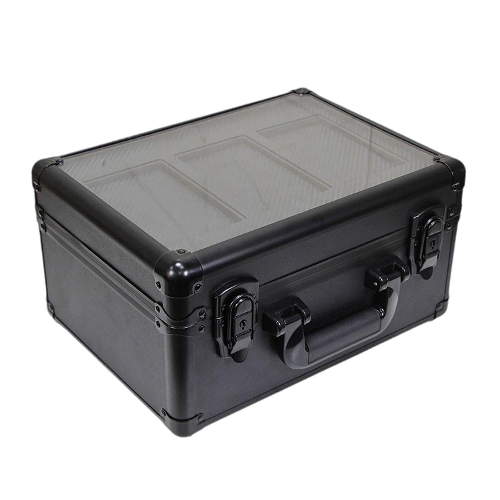 Qianly Boîte de Rangement pour Cartes Gradées, étui de Transport pour Cartes, Porte-cartes Robuste, 3 Emplacements, étui pour Cartes de Sport, avec Serrures