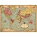 FFLFFL Puzzle classique de 4000 pièces pour adultes - Carte du monde 1680 - Cadeau pour toute la famille