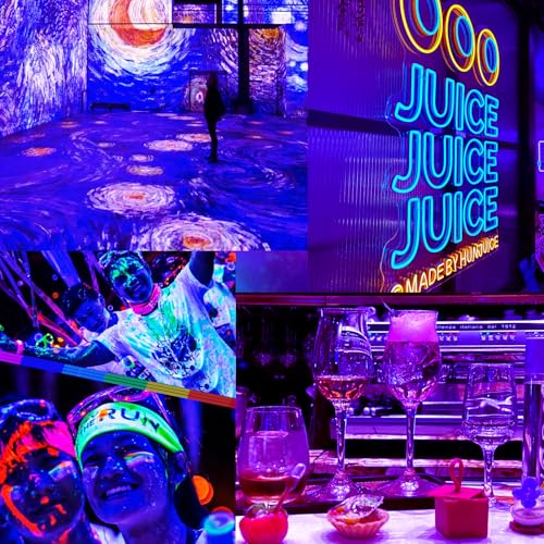 Eleganted 2 Pack 100W LED UV Black Light, Powerful Blacklight Flood Light with Plug and Switch, IP66 Waterproof, 395-405nm Blacklight Lamp for Party Body Paint Fluorescent Poster Halloween by Eleganted - Image 6