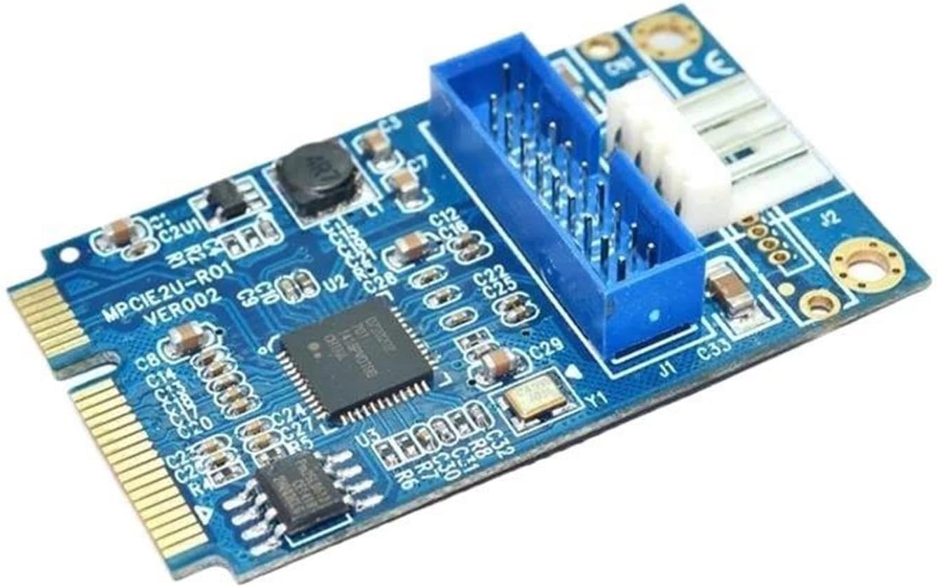 Mini PCIe to USB3.0 19Pin 2-Port Front Panel Expansion Card