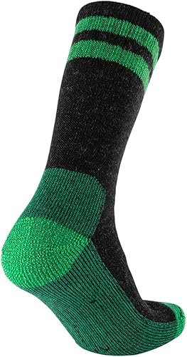 Miniatura 6 de Cerebro Calcetines de lana merino para hombre, calcetines acolchados a media pantorrilla que absorben la humedad, calcetines de senderismo para