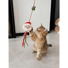 Yap kanl  Zilli Pelu  Y lba  Temal  Kedi Oyunca , Elastik  pli Sallanan Fig r, Kurdeleli  nteraktif Oyun Oyunca , Kap  Duvar ve Mobilyaya Sabitlenebilir, Aktivite Oyunca Noel Baba