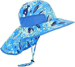 Chapéus de sol para crianças, chapéu de sol para meninas, chapéu de sol infantil para meninos, chapéus de praia infantis, chapéu de sol infantil para crianças de 3 a 12 anos