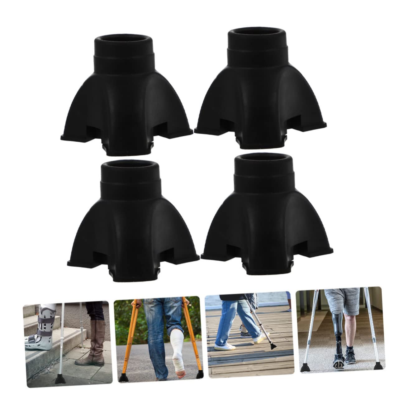 BUTIFULSIC Pole Tip Protectors 4pcs Walking Stick Pad Hiking Pole Tips Snowshoeing Mountaineering No Tools Required