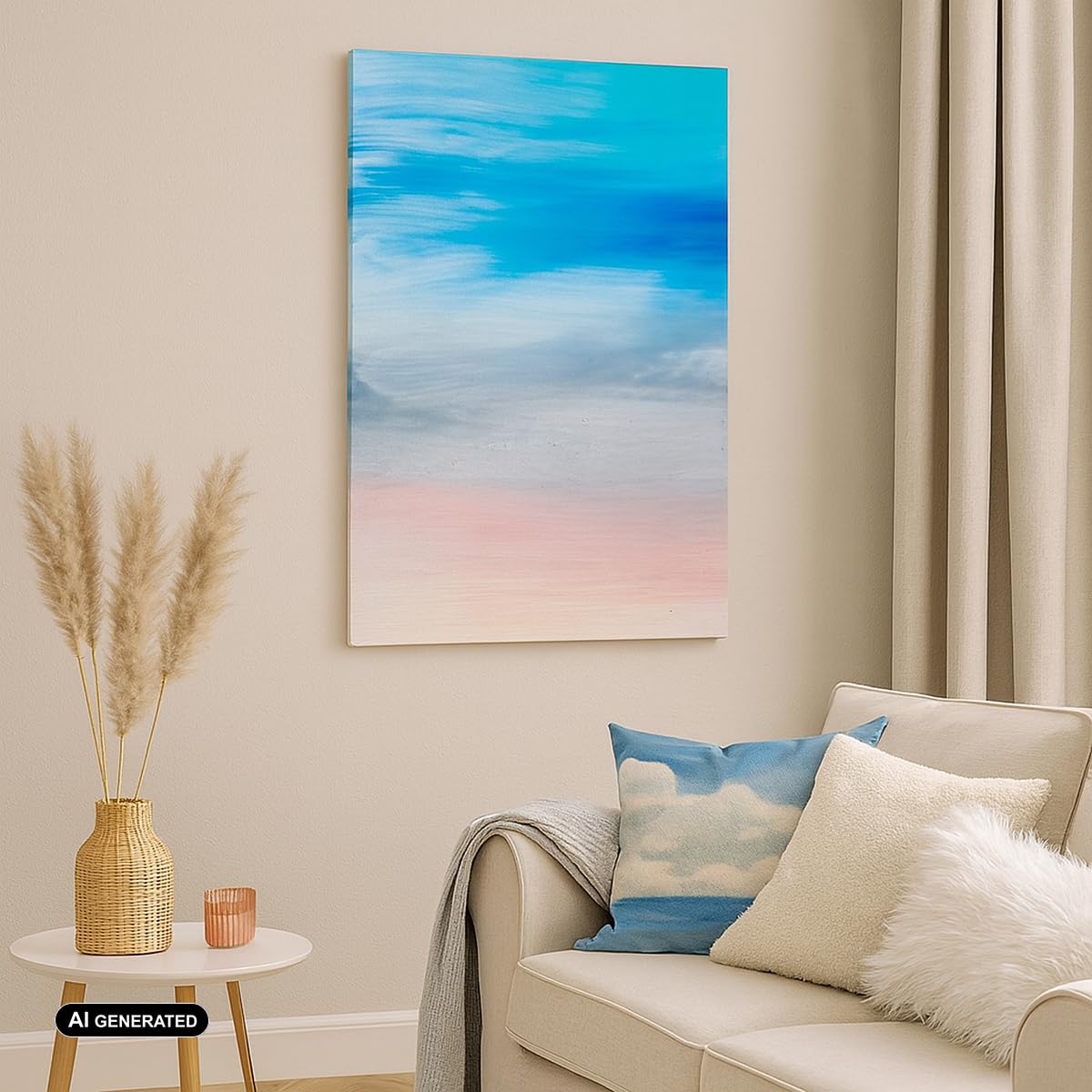 ARTTOR Leinwandbild 70x100 cm Wandbild Abstrakt Pastell - 5933