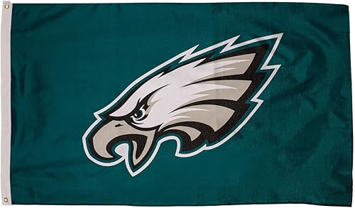 NFL Philadelphia Eagles - Bandera duradera de 3 x 5 para exteriores con ojales, bandera y pancarta resistentes para jardín al aire libre y patio,