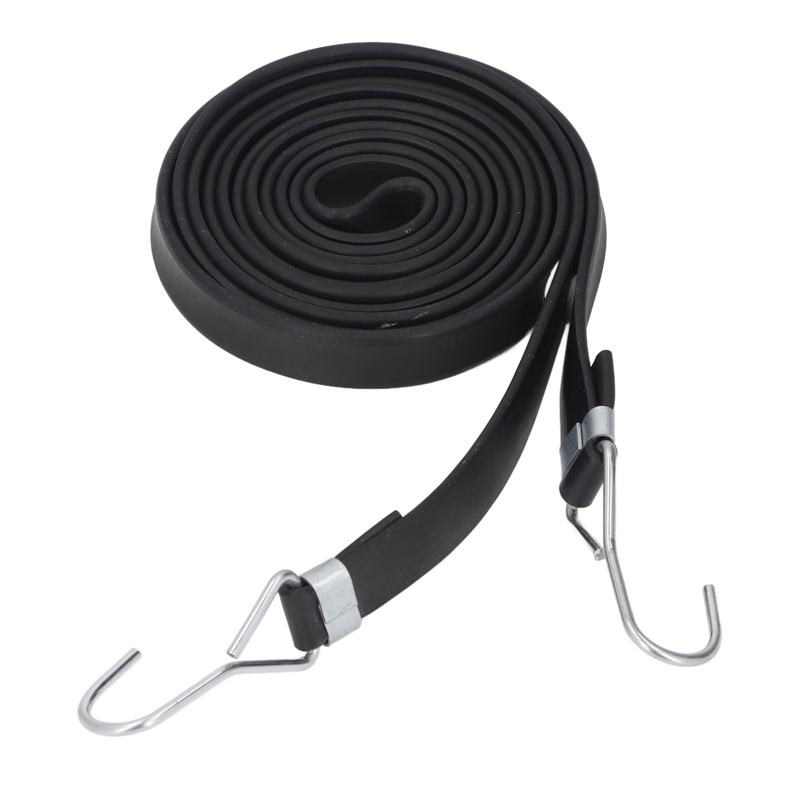 Garosa Corde Elastiche Nere Resistenti 10 Pezzi 2 Cm con Gancio, Cinghia Elastica Resistente Ai Raggi UV per attività all'aperto Portabici Coperchi per Bidoni della Spazzatura Fissaggio (3,5