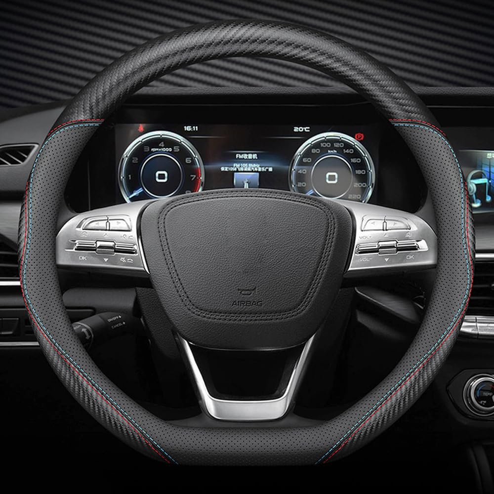 Leder Lenkradbezug Für Audi A3 8P FL Sportback 2008-2013 - Anti Rutsch O-Form