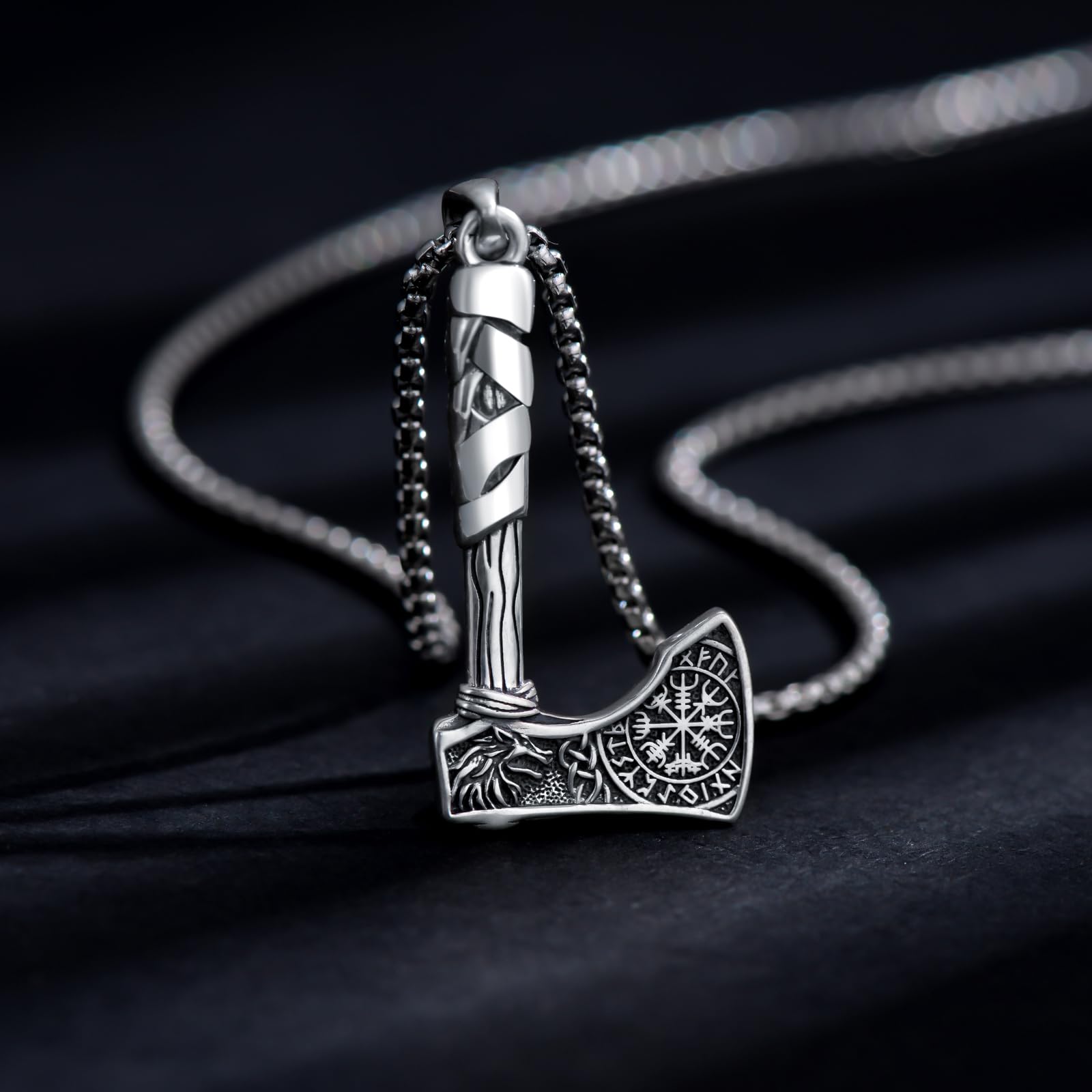 Wikinger-Halskette, 925er Sterlingsilber, Wikinger-Anhänger, Halskette, nordisches Amulett, Wikinger-Schmuck, Geschenke für Frauen und Männer