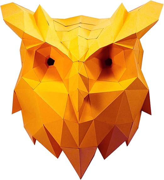 Amazon Co Jp フクロウの頭アートペーパーモデル立体壁装飾ペーパー彫刻手作り折り紙パズルdiyペーパートイ3dペーパークラフト ホビー Amazon Co Jp フクロウの頭アートペーパーモデル立体壁装飾ペーパー彫刻手作り折り紙パズルdiyペーパートイ3dペーパークラフト ホビー